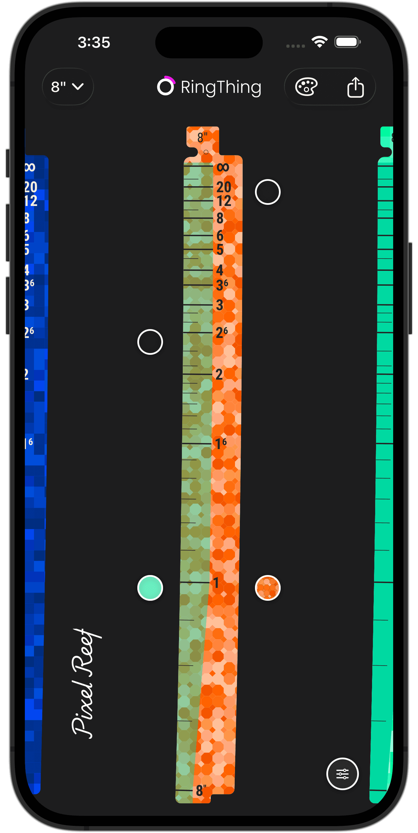 RingThing home screen