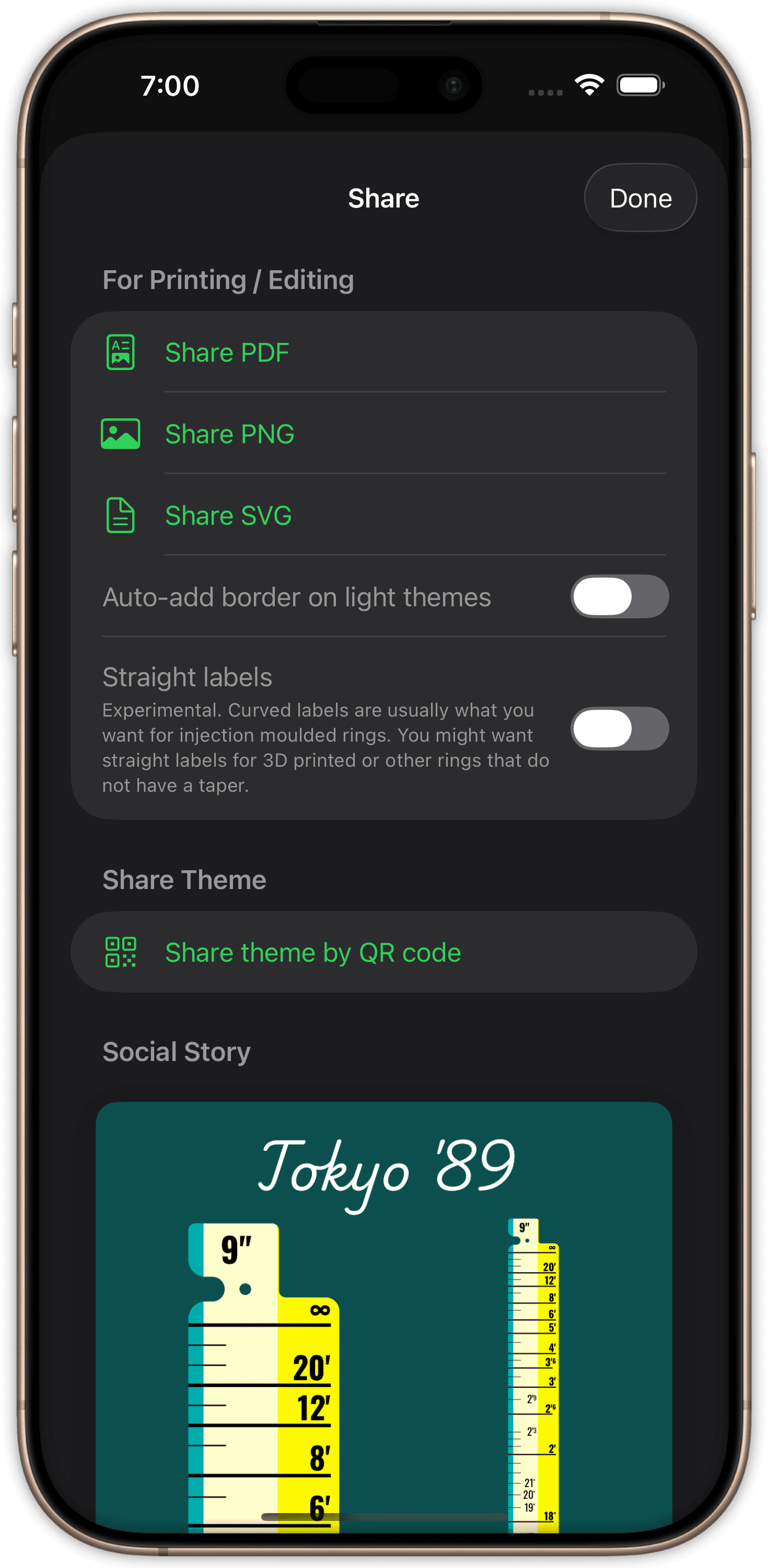 Theme editor in RingThing