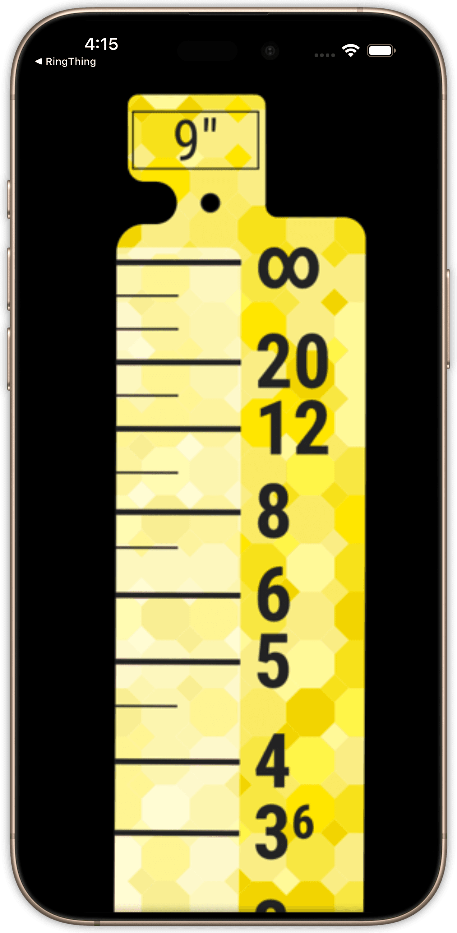 Alignment hole on the Hi-5 ring template